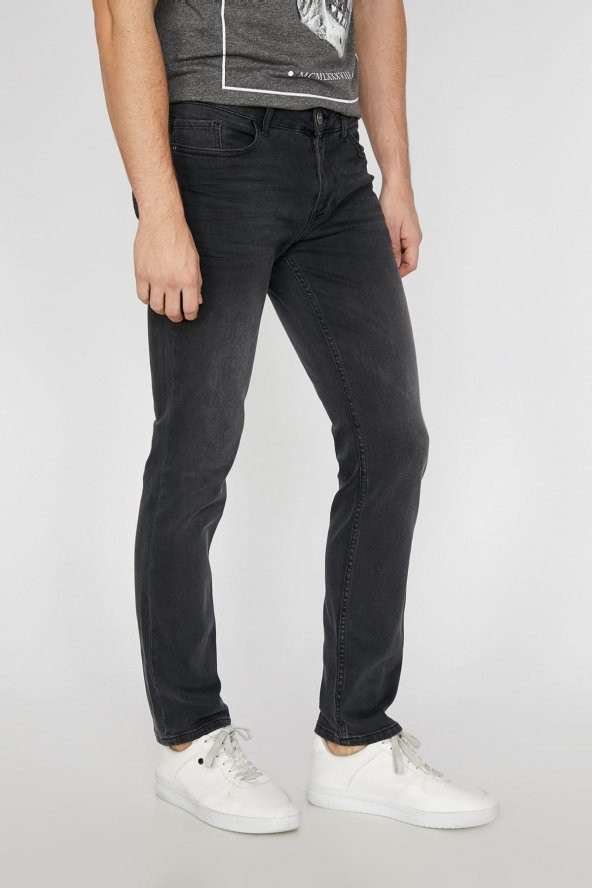 Erkek Gri Pantolon 9YAM43749LD - Resim 3