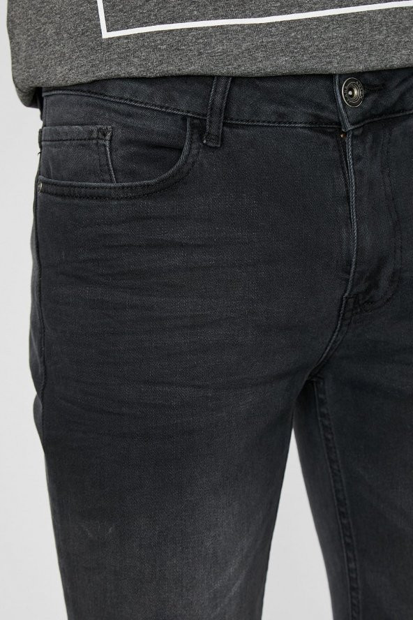 Erkek Gri Pantolon 9YAM43749LD - Resim 5