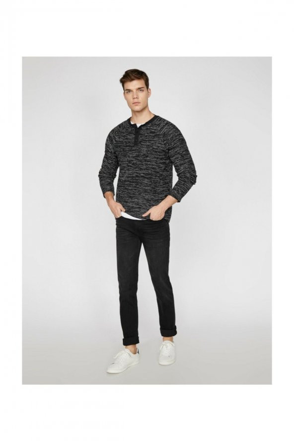 Erkek Gri Pantolon 9YAM43749LD - Resim 7
