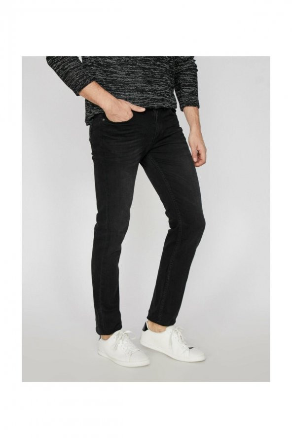 Erkek Gri Pantolon 9YAM43749LD - Resim 8