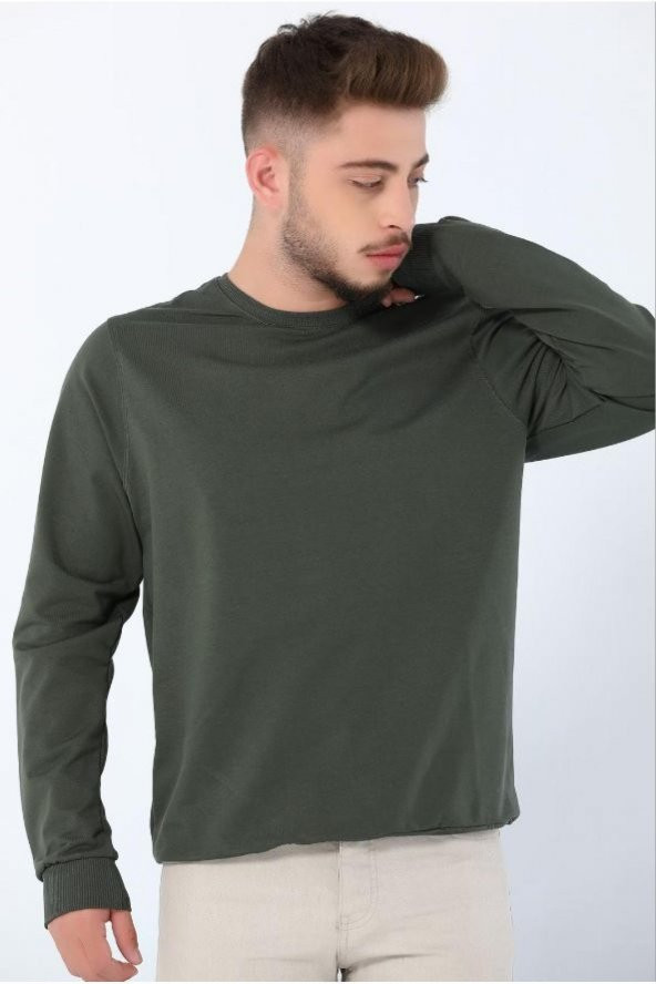 Unisex Haki Terrenova Battal Sweatshirt ürün görseli 1