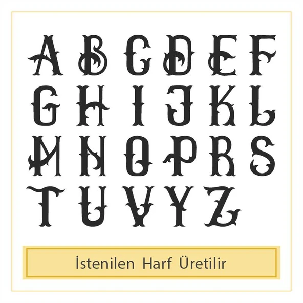 14 Ayar Altın A Harf Yüzük - Resim 10