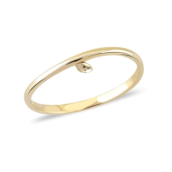 14k Altın Minimal Dal Yüzük ürün görseli 1