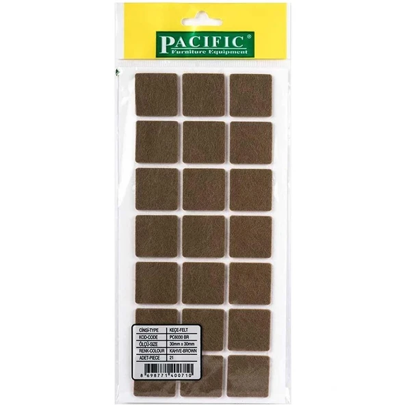 Pacific Zemin Koruyucu Yapışkan Kare Keçe 30 mm x 30 mm ürün görseli 1