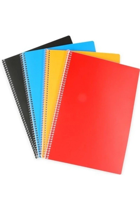 Komeks Plastik Kapak 120 Yaprak A4 Çizgili Spiralli Defter (6 Lı Paket) ürün görseli 1