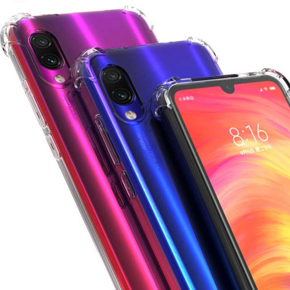 Xiaomi Redmi Note 7 Kılıf Nitro Anti Shock Silikon - Resim 3
