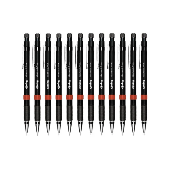 Rotring Versatil Kalem Visumax 0.7 MM Siyah Uçlu Kalem (12 Li Paket) ürün görseli 1