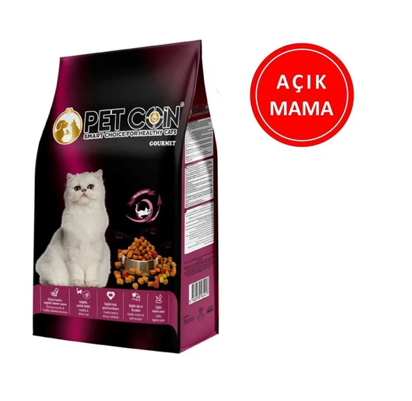 Petcoin Gourmet Karışık Kedi Maması 1 Kg AÇIK ürün görseli 1