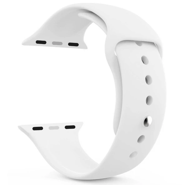 Apple Watch Series 6 40 MM Silikon Kordon Beyaz ürün görseli 1