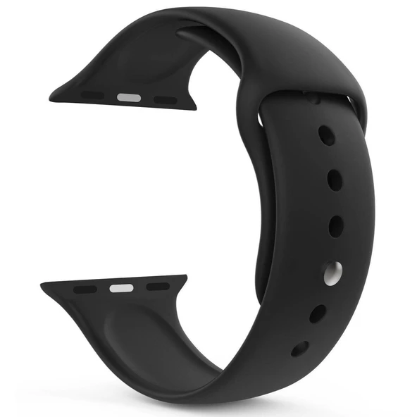 Apple Watch Series SE 44 MM Silikon Kordon Siyah ürün görseli 1
