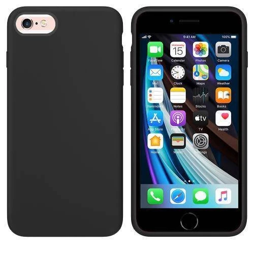 Apple iPhone SE 2020 İçi Kadife Silikon Kılıf Siyah ürün görseli 1