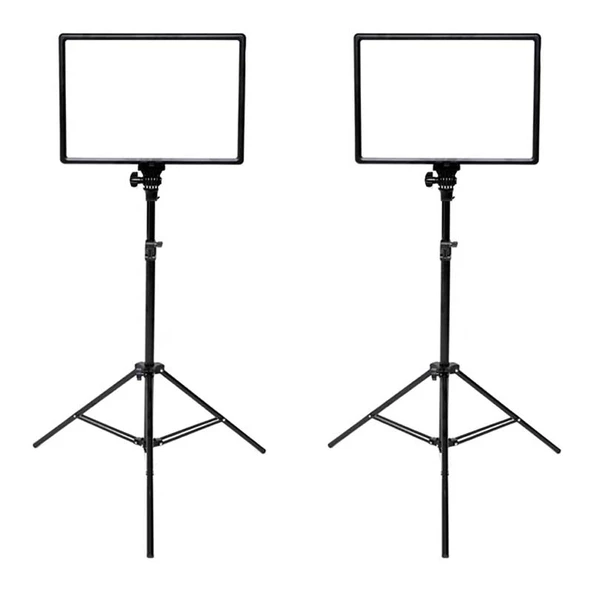 GDX PRO LED GX-300 Soft Light 2'li Set Bi-Color Bataryalı 130W Profesyonel Video Işığı ürün görseli 1