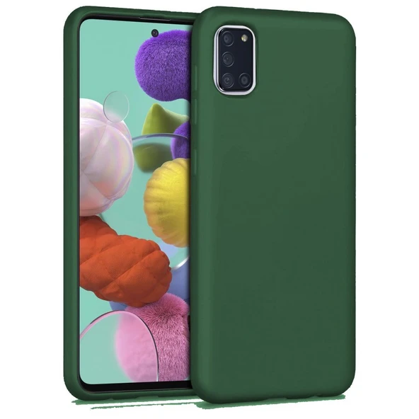 Samsung Galaxy A51 İnce Mat Silikon Kılıf Haki ürün görseli 1