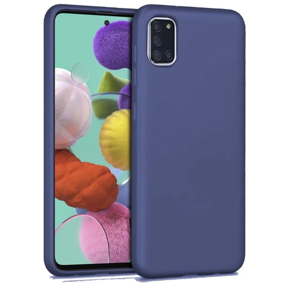 Samsung Galaxy A51 İnce Mat Silikon Kılıf Lacivert ürün görseli 1