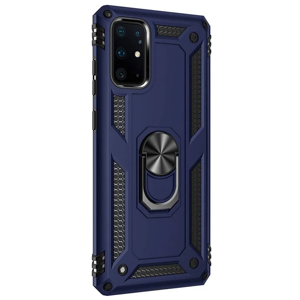 Samsung Galaxy S20 Plus Yüzüklü Tank Kılıf Lacivert ürün görseli 1