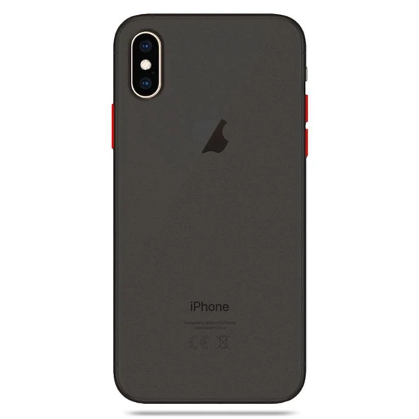 Apple iPhone XS Transparent Slim Case Siyah ürün görseli 1