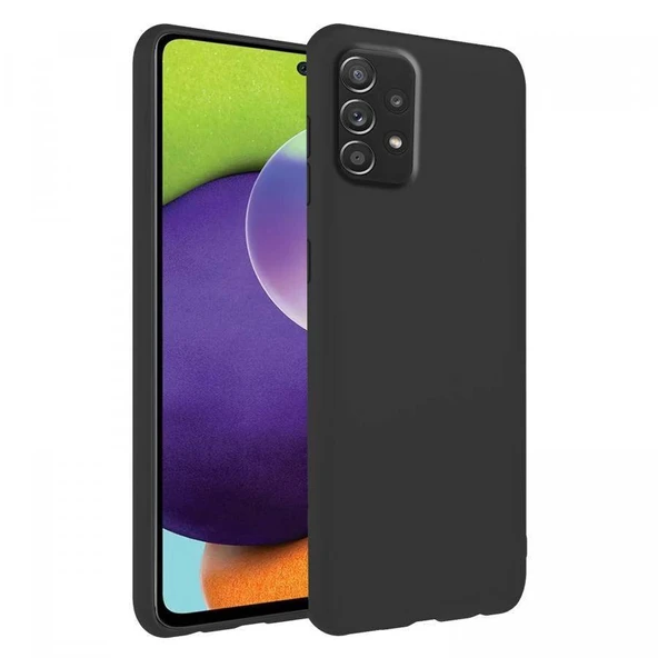 Samsung Galaxy A52 İnce Mat Silikon Kılıf Siyah ürün görseli 1