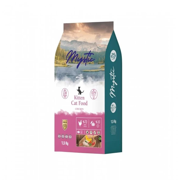 Mystic Az Tahıllı Tavuklu Yavru Kedi Maması 1,5 Kg ürün görseli 1