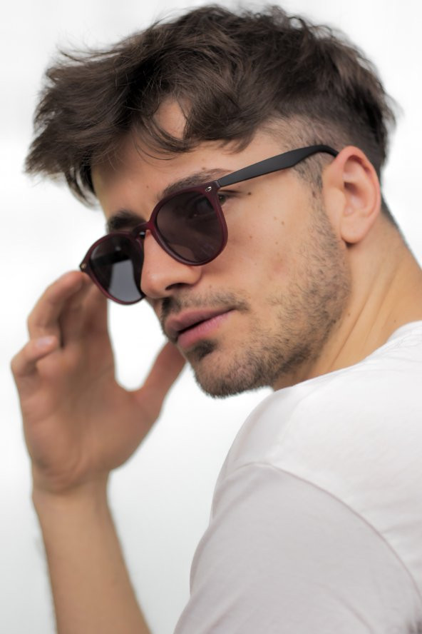 Philip Mat Bordo Polarize Unisex Güneş Gözlüğü ürün görseli 1