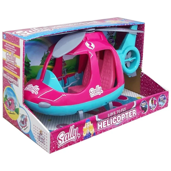 Farbu Oyuncak 46 cm Büyük Sally'nin Helikopteri Pembe-Turkuaz ürün görseli 1