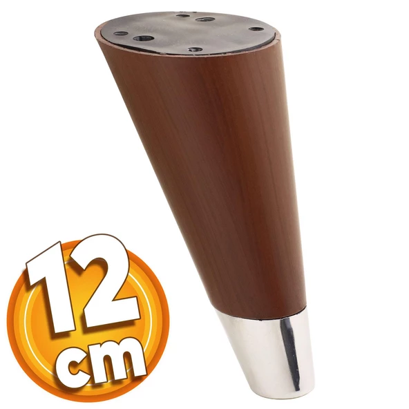 Konik Lüks Mobilya Sehpa Tv Ünitesi Koltuk Ayağı 12 Cm Kahverengi Ahşap Desenli Ayakları ürün görseli 1