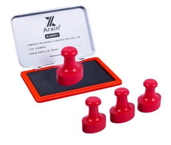 Mühür Kauçuk Alaşım Kırmızı Kaşe Oval 33x50mm ürün görseli 1