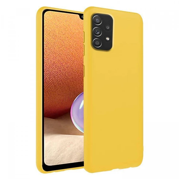 Samsung Galaxy A53 İnce Mat Silikon Kılıf Sarı ürün görseli 1
