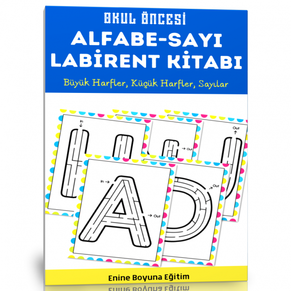Okul Öncesi Alfabe-Sayı Labirent Kitabı ürün görseli 1