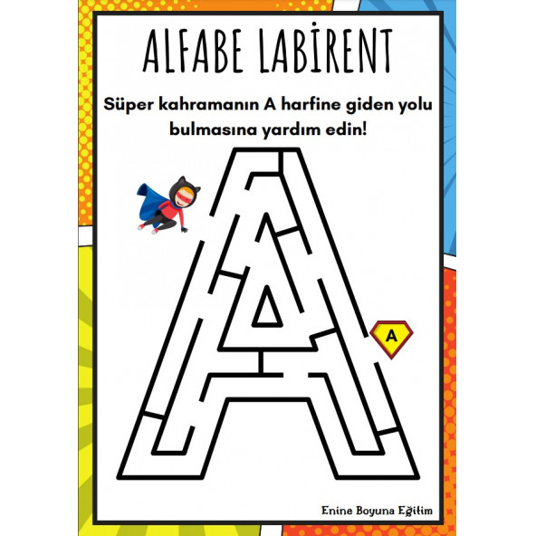 Okul Öncesi Alfabe-Sayı Labirent Kitabı - Resim 2