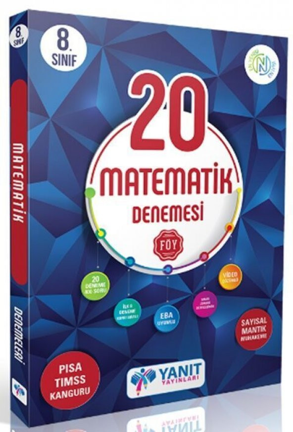 Yanıt Yayınları 8. Sınıf Matematik Video Çözümlü 20 Deneme ürün görseli 1