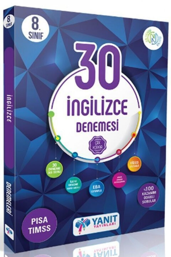 Yanıt Yayınları 8. Sınıf İngilizce Video Çözümlü 30 Deneme ürün görseli 1