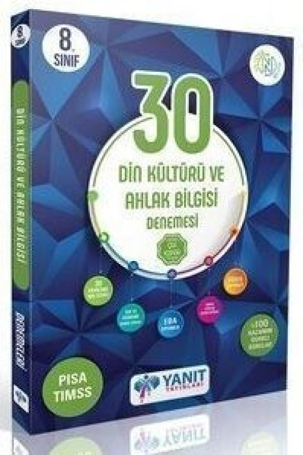 Yanıt Yayınları 8. Sınıf Din Kültürü ve Ahlak Bilgisi Video Çözümlü 30 Deneme ürün görseli 1