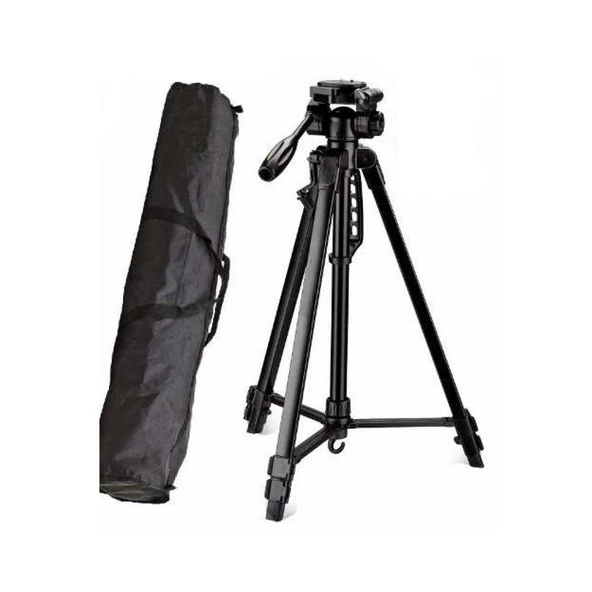 GDX 682AN Profesyonel Kamera Tripod 180 cm 10kg Taşıma Kapasiteli Asansörlü Tripod 3 Yönlü Kafa Kamera Ayağı ürün görseli 1