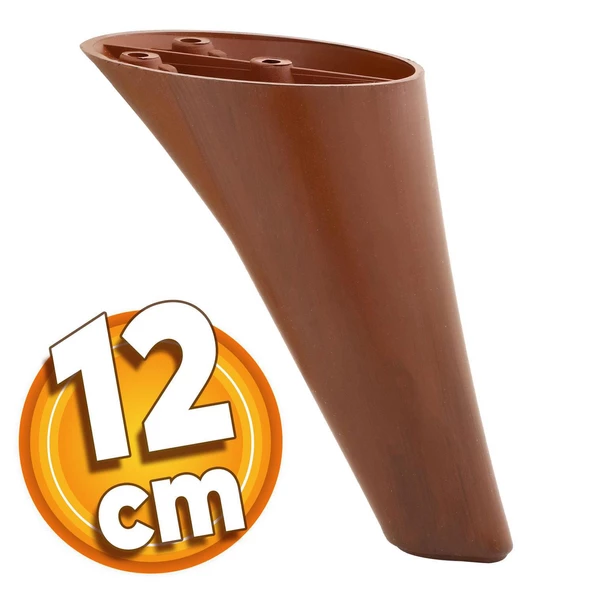 Napoli Lüks Mobilya Kanepe Tv Ünitesi Koltuk Ayağı 12 Cm Kahverengi Ahşap Desenli Baza Ayakları ürün görseli 1