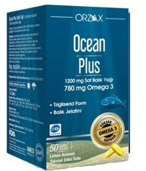 Ocean Plus 1200 Mg Omega 3 50 Kapsül Balık Yağı ürün görseli 1