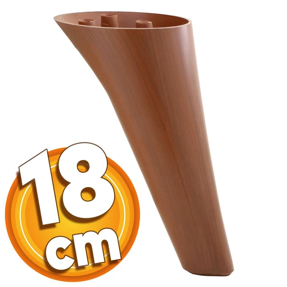 Napoli Lüks Mobilya Kanepe Tv Ünitesi Koltuk Ayağı 18 Cm Kahverengi Ahşap Desenli Konsol Ayakları ürün görseli 1