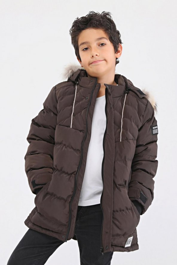 Benittokids Natural Kürklü Erkek Çocuk Kaban 51237 ürün görseli 1
