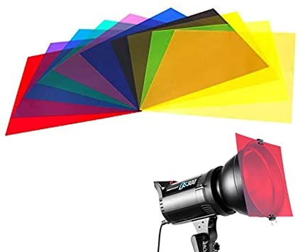 GDX Renkli Jelatin Filtre Seti 70x100 cm 5 Renk Fotoğraf Video Stüdyo Işık Filtresi ürün görseli 1