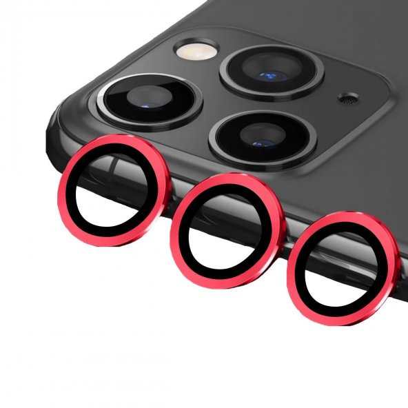 Binano Metal Ring Iphone 11 Pro/11 Pro Max Kırmızı Kamera Koruyucu ürün görseli 1