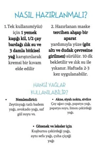 Doğal Yeşil Kil Maskesi 200Gr - Resim 3