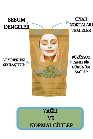 Doğal Yeşil Kil Maskesi 200Gr - Resim 2