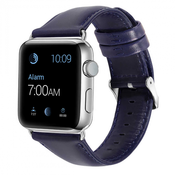 E2M APPLE WATCH 38-40MM KRD-10 DERI LACIVERT KORDON ürün görseli 1