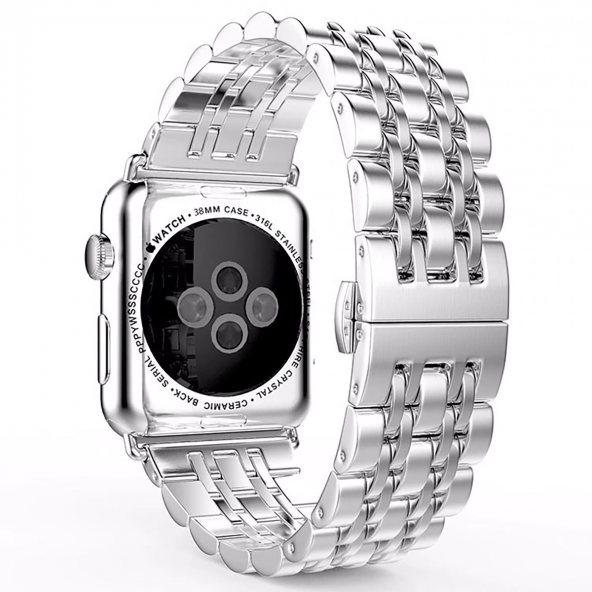 E2M APPLE WATCH 38-40MM KRD-07 METAL GÜMÜŞ KORDON ürün görseli 1