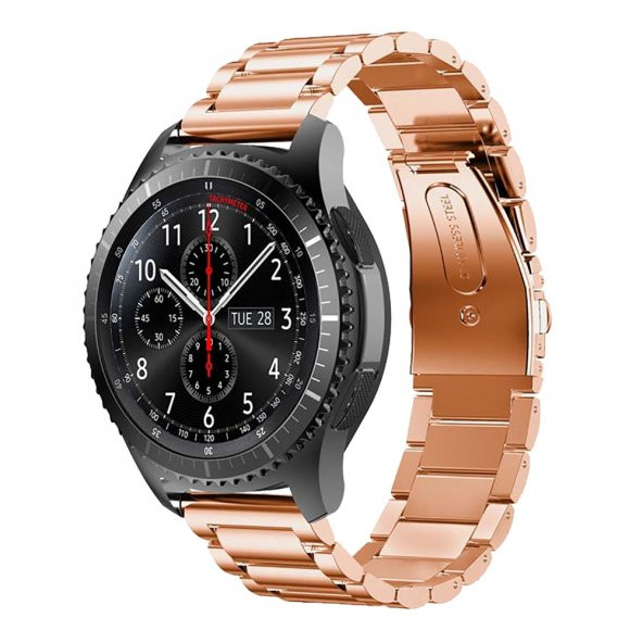 E2M Samsung Watch 22mm KRD-05 Klasik Metal Rose Gold Kordon ürün görseli 1