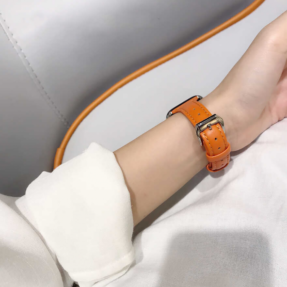 E2M Apple Watch 42-44mm KRD-13 Deri Mavi Kordon ürün görseli 1