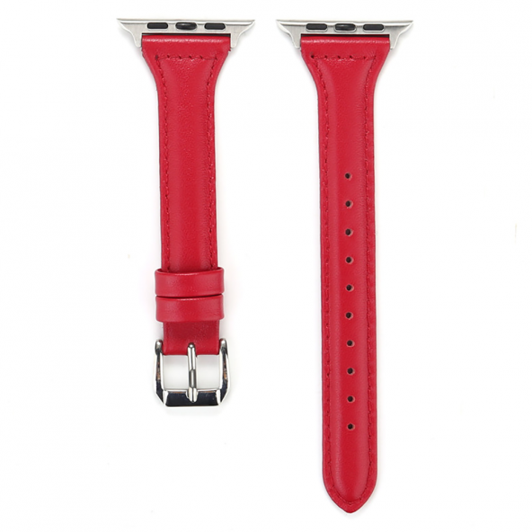 E2M Apple Watch 42-44mm KRD-13 Deri Mavi Kordon - Resim 2
