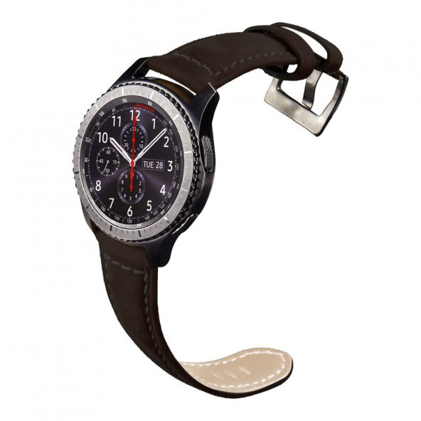 E2M Huawei Watch 22mm KRD-21 Süet Kahverengi Kordo ürün görseli 1