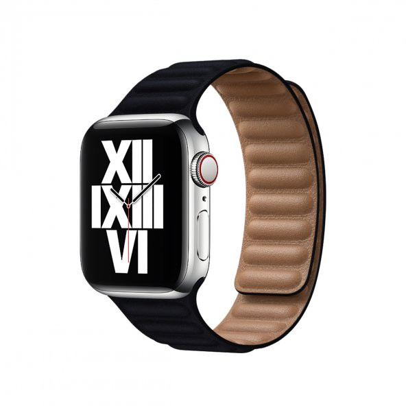 E2M Apple Watch 38-40mm KRD-14 Deri Lacivert Kordo ürün görseli 1