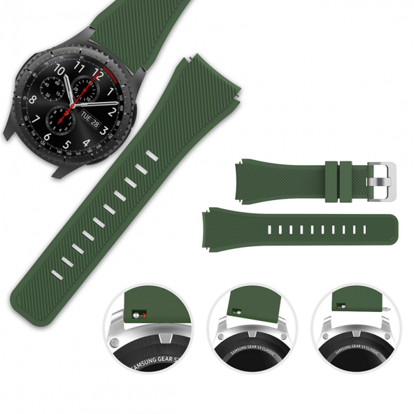 E2M HUAWEI WATCH 22MM KRD-12 FRONTİER SİLİKON MOR - Resim 3