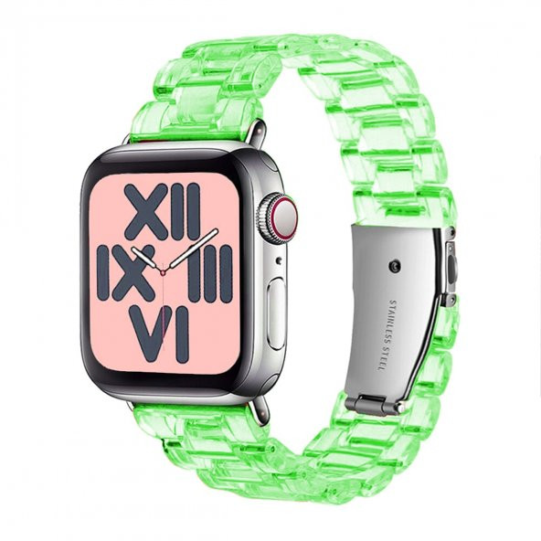 E2M Apple Watch 38-40mm KRD-22 Candy Yeşil Kordon - Resim 2